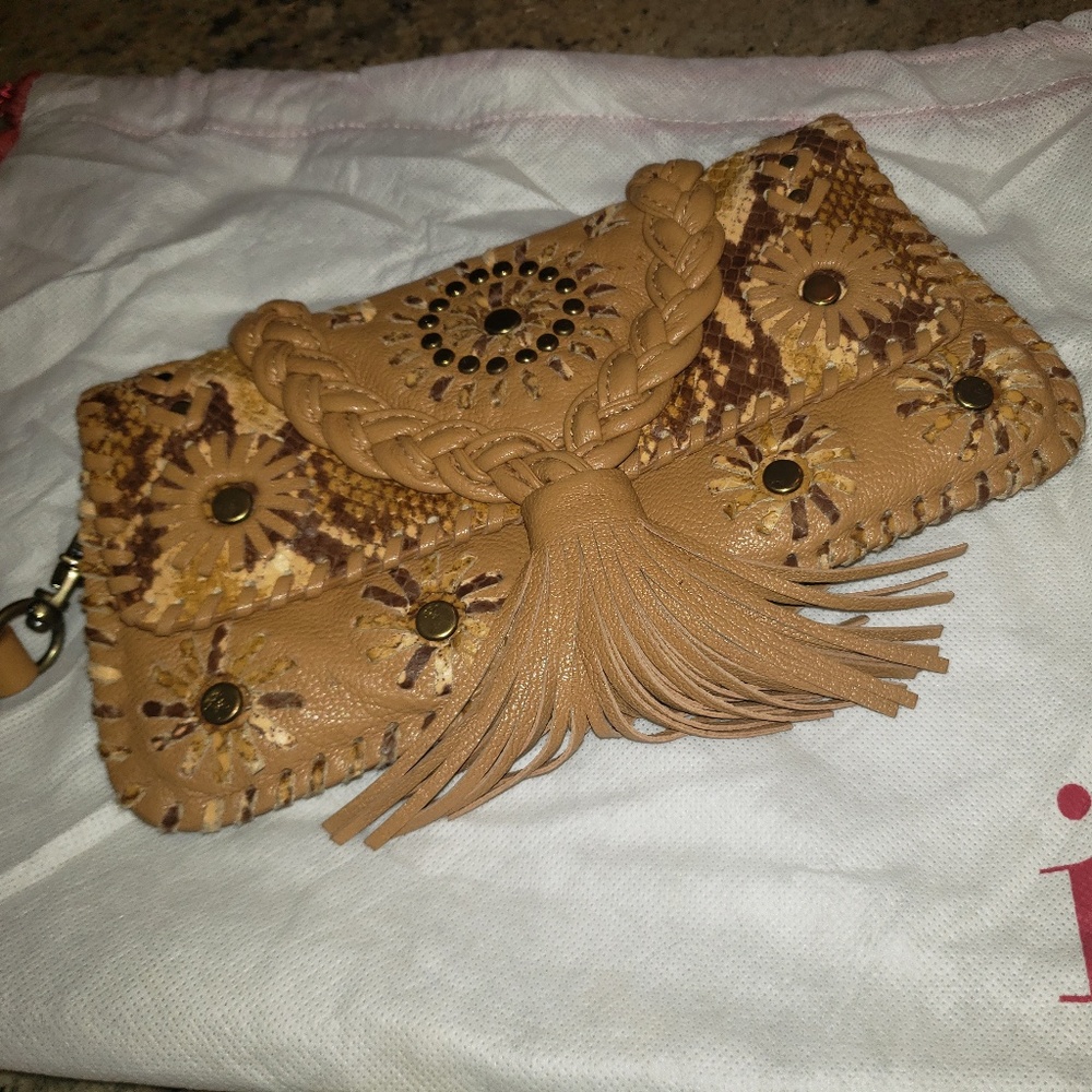 Isabela Fiore Snakeskin Clutch